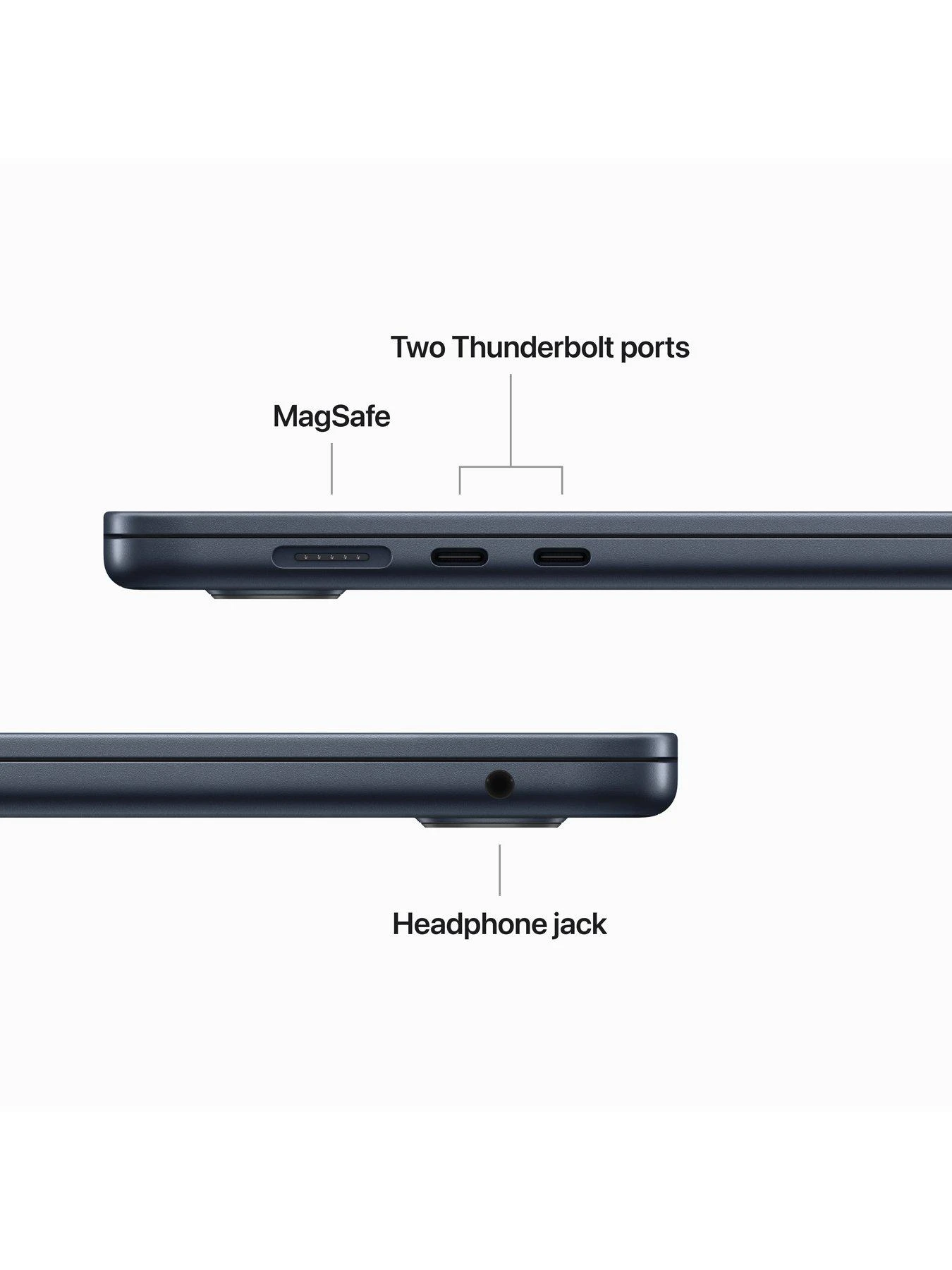 Apple MacBook Air (M2, 2023) 15-inch with 8-core CPU And 10-core GPU, 256GB - Midnight - Image 5