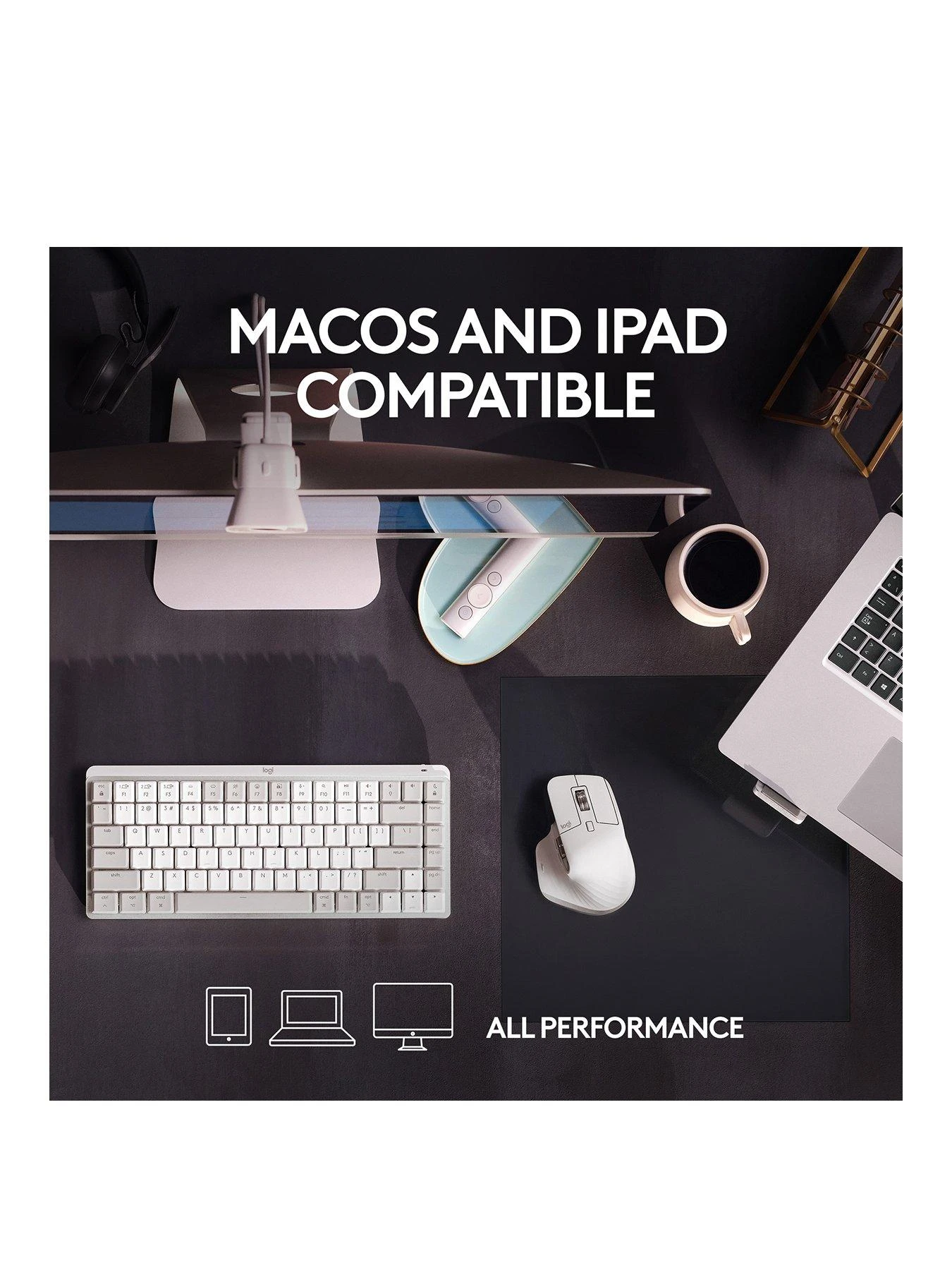 Logitech MX Master 3S For Mac Performance Wireless Mouse - PALE GREY - Image 2