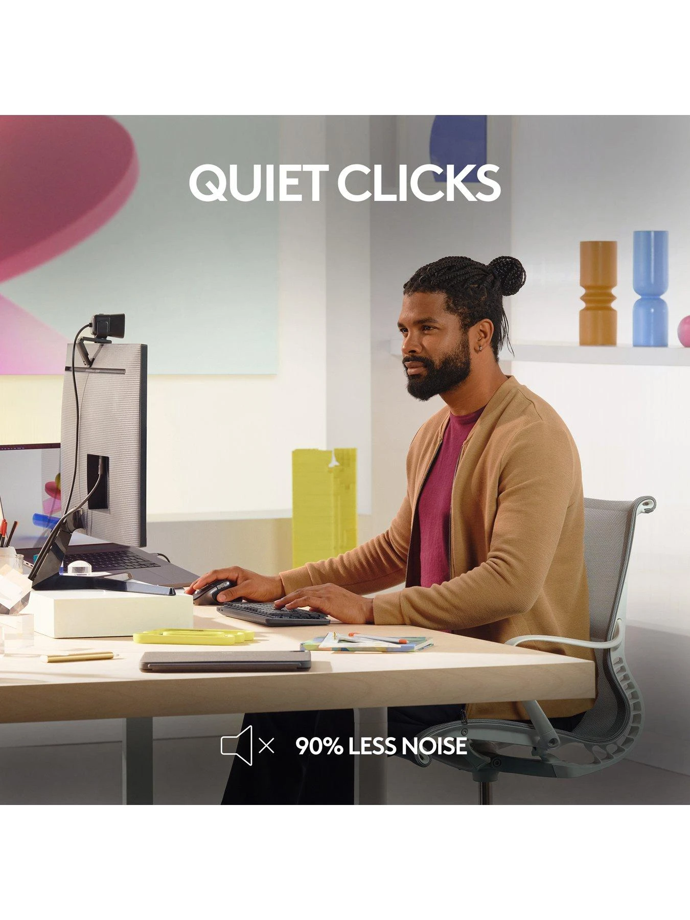 Logitech MX Master 3S For Mac Performance Wireless Mouse - PALE GREY - Image 4