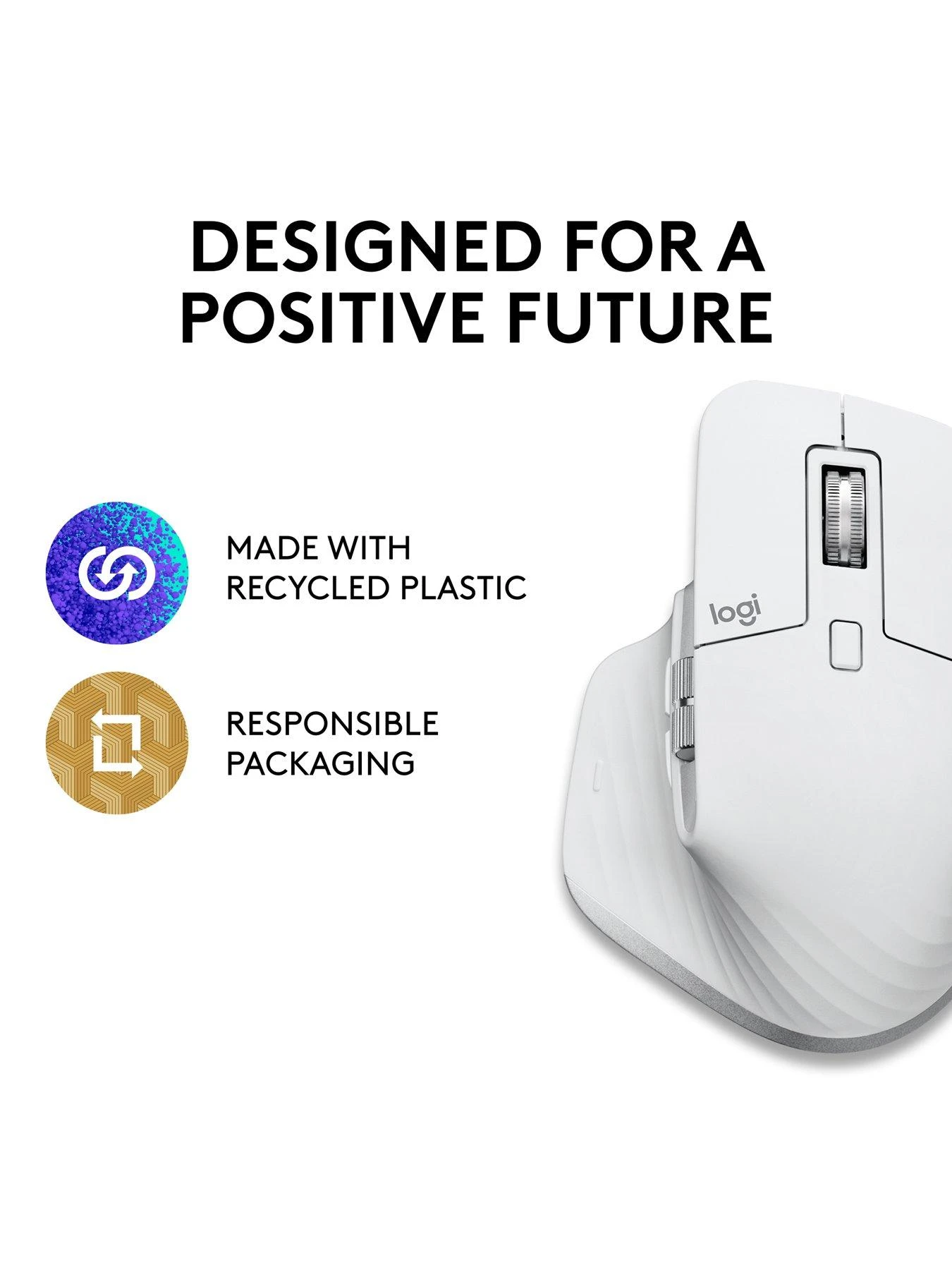 Logitech MX Master 3S For Mac Performance Wireless Mouse - PALE GREY - Image 5