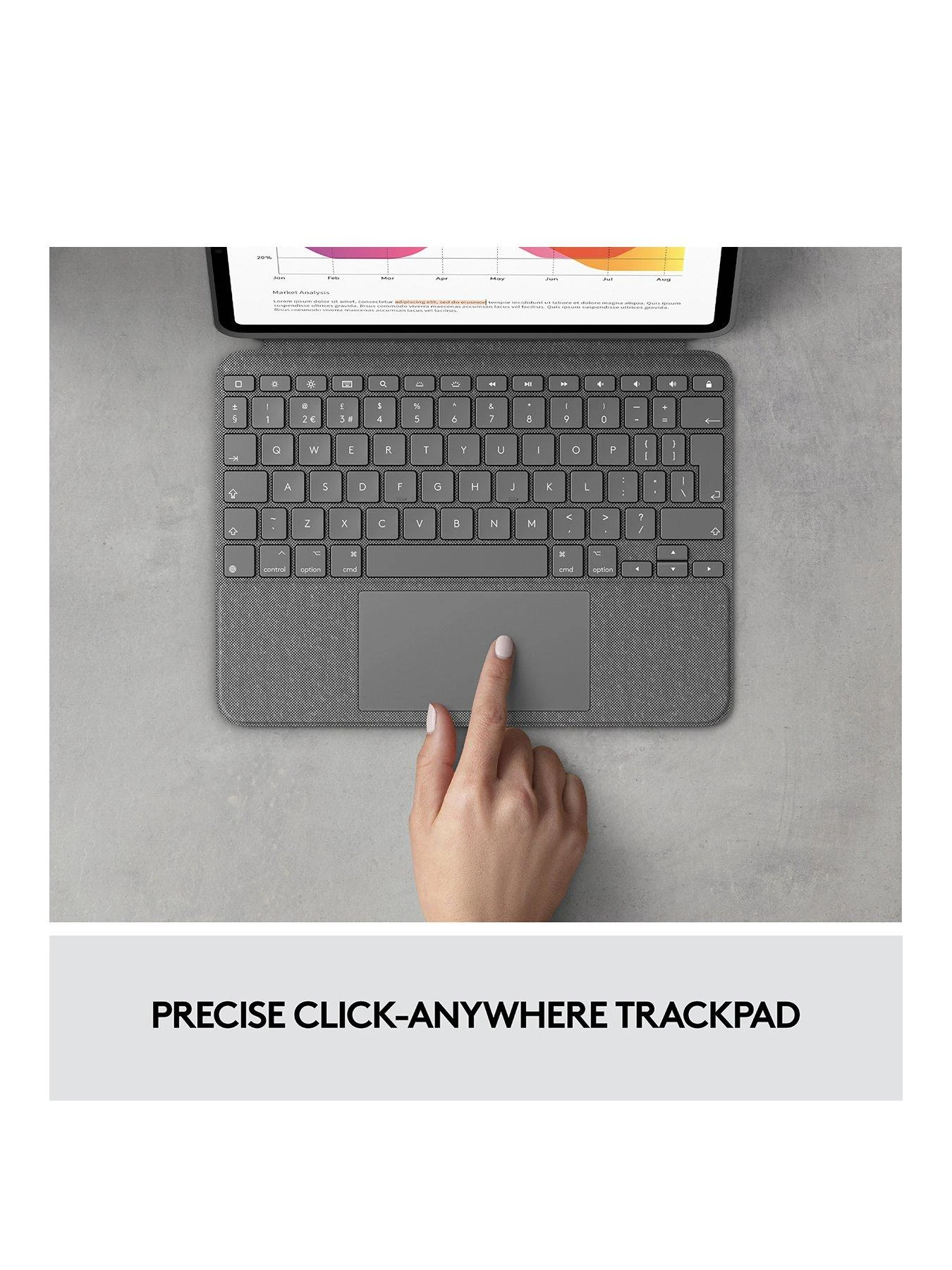 Logitech Combo Touch Case And Keyboard For IPad Air (4th & 5th Generation) - GREY - Image 3