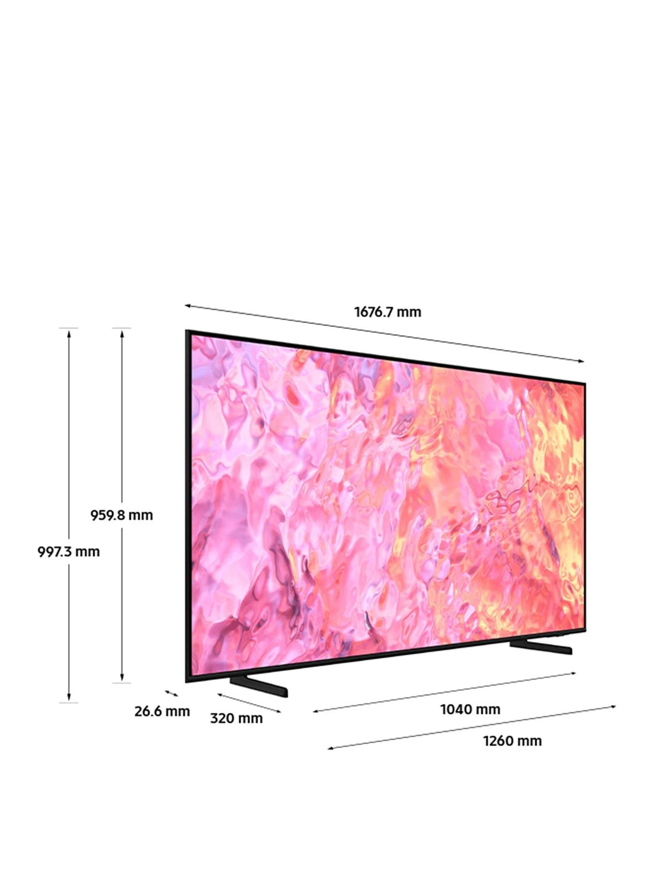 Samsung QE75Q60C, 75 Inch, QLED, 4K HDR, Smart TV - Image 2