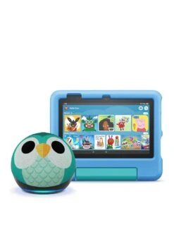 Amazon Fire 7 Kids Blue + Amazon Echo Dot Kids Owl