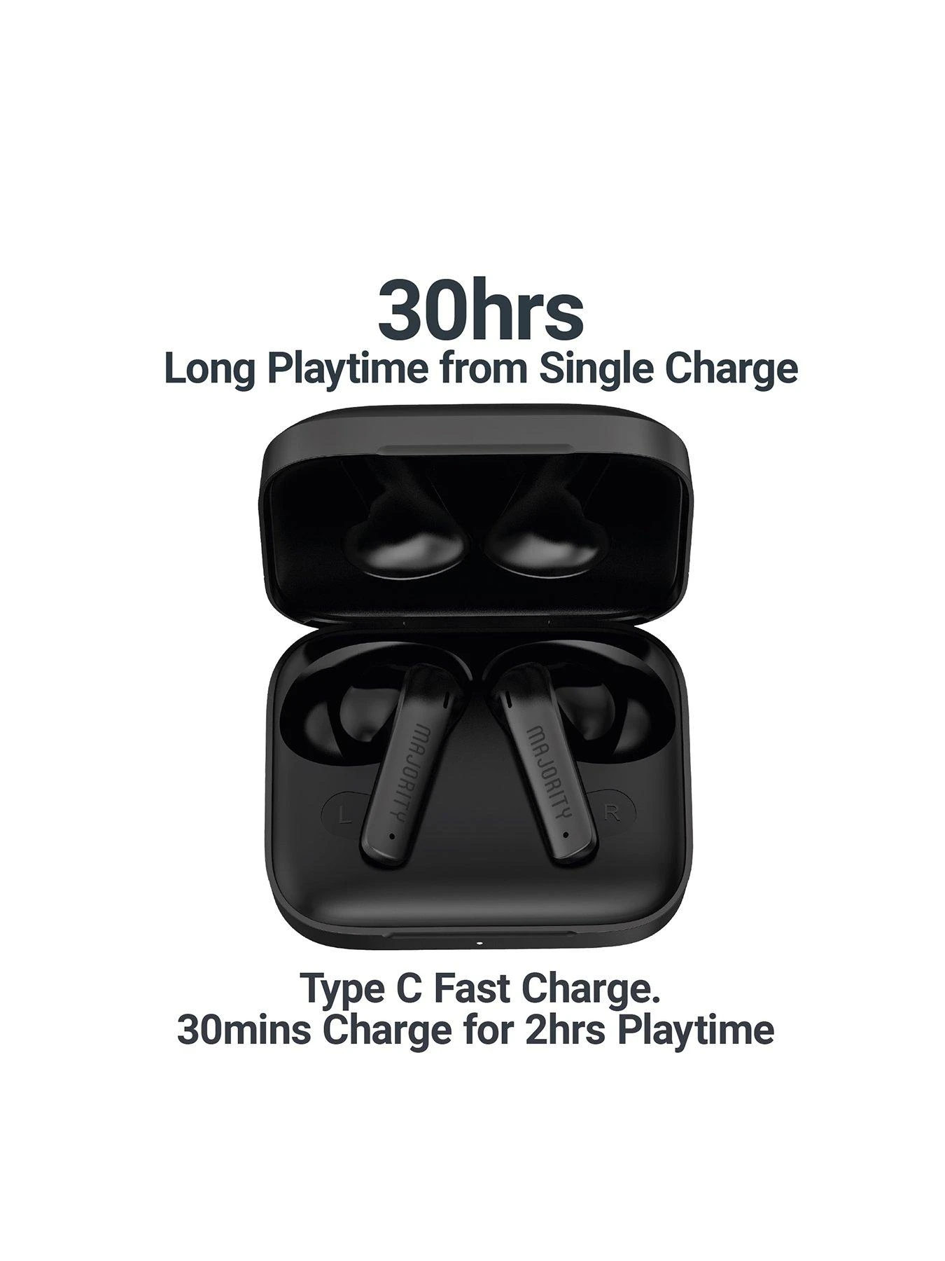 Majority TRU 1 Wireless Bluetooth Earbuds - Black - Image 3