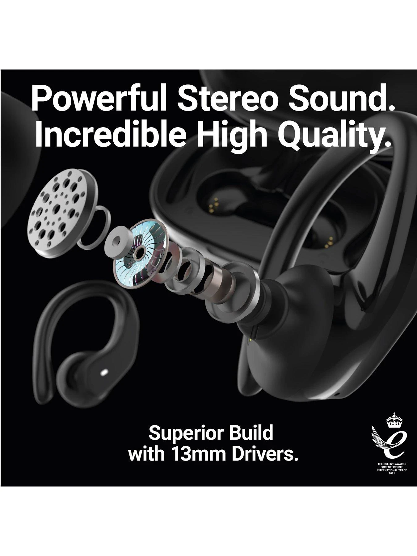 Majority Tru Sport TWS Earphones Black - Image 6