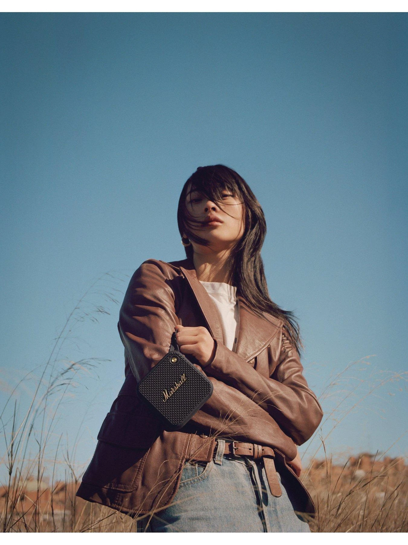 Marshall Willen Portable Bluetooth Speaker - Black & Brass - Image 6