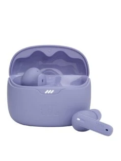 JBL Tune Beam True Wireless Active Noise Cancelling Earbuds - Dual Microphones, IP54 - Purple