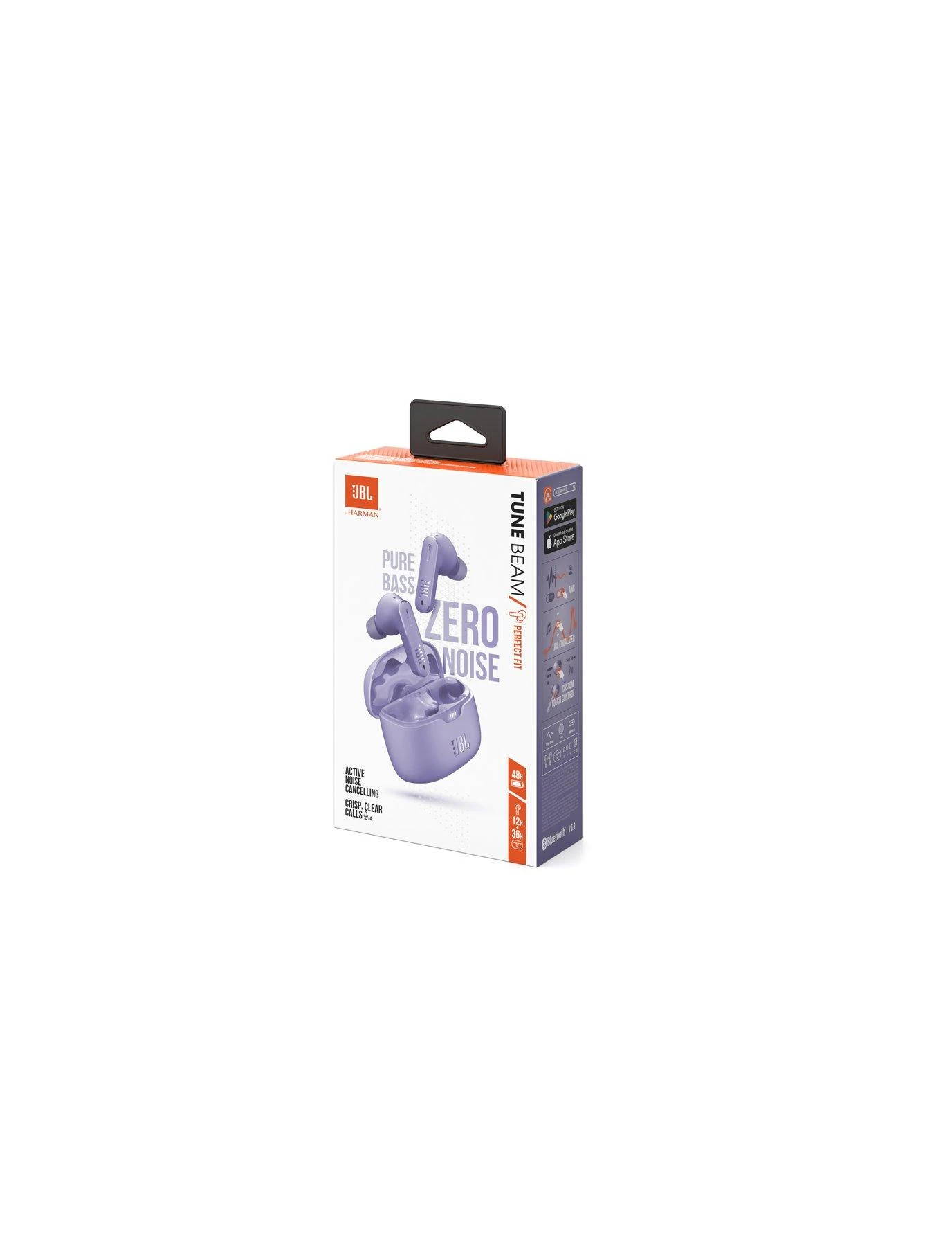 JBL Tune Beam True Wireless Active Noise Cancelling Earbuds - Dual Microphones, IP54 - Purple - Image 6