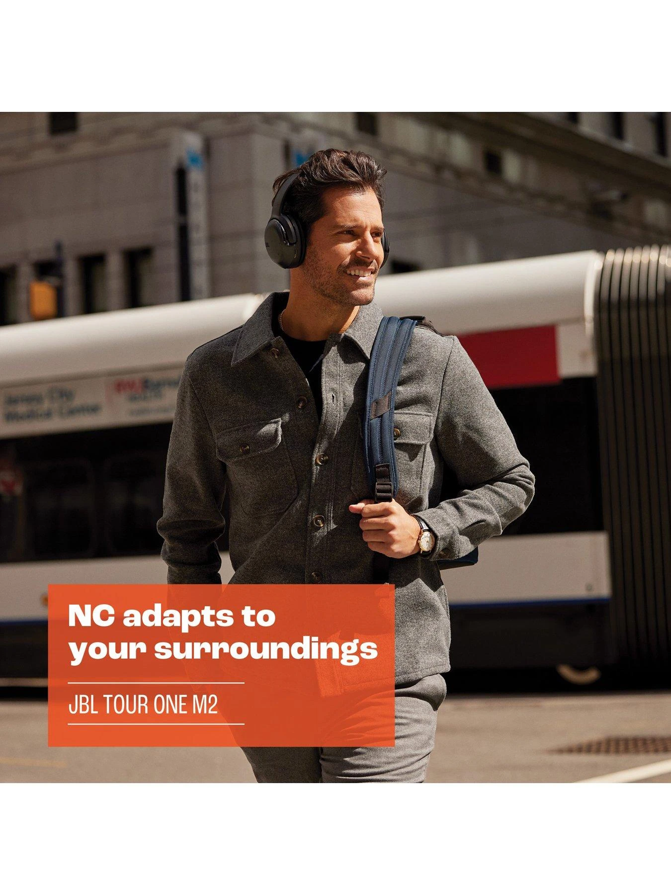 JBL TOUR ONE M2 Wireless Over-Ear Adaptive Noise Cancelling Headphones - Black - Image 6