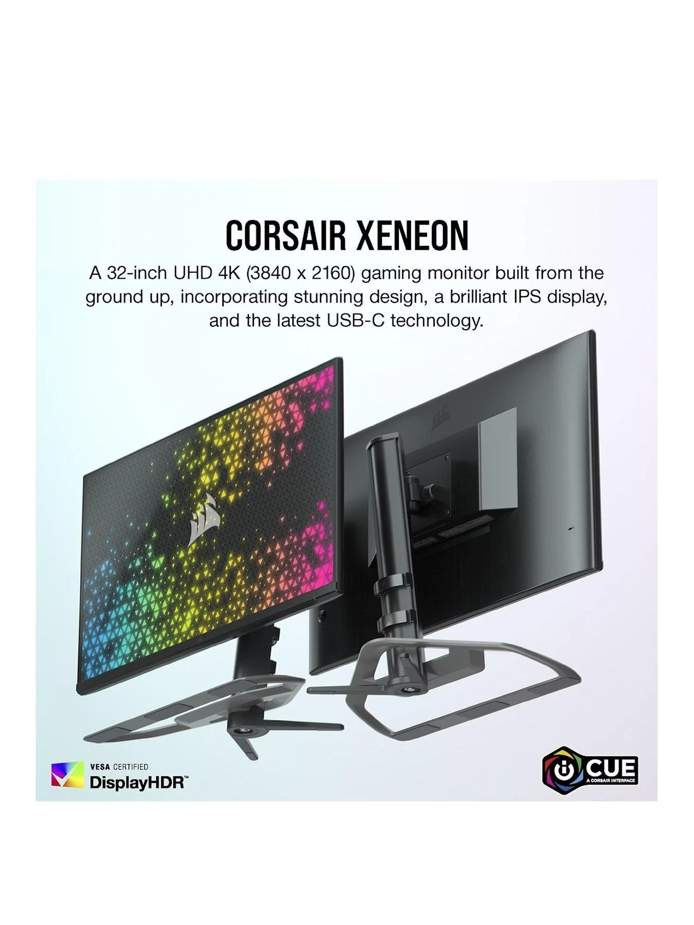 CORSAIR XENEON 32UHD144 32-inch Ultra HD 4K 144Hz Widescreen IPS LED Monitor - Black - Image 2