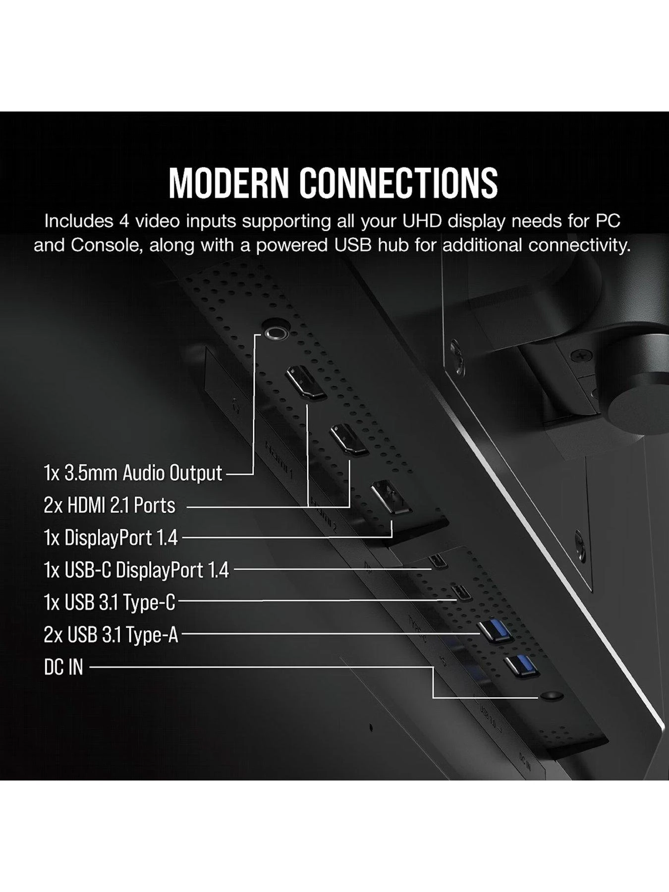 CORSAIR XENEON 32UHD144 32-inch Ultra HD 4K 144Hz Widescreen IPS LED Monitor - Black - Image 6