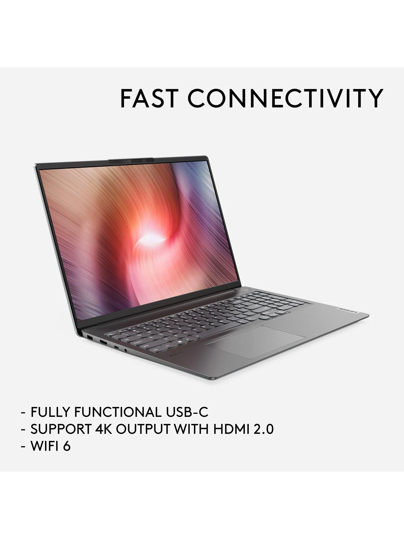 Lenovo IdeaPad 5 Pro Laptop - 14in 2.8K, AMD Ryzen 5, 16GB RAM, 1TB Fast SSD StorageĀ - Grey - Image 4