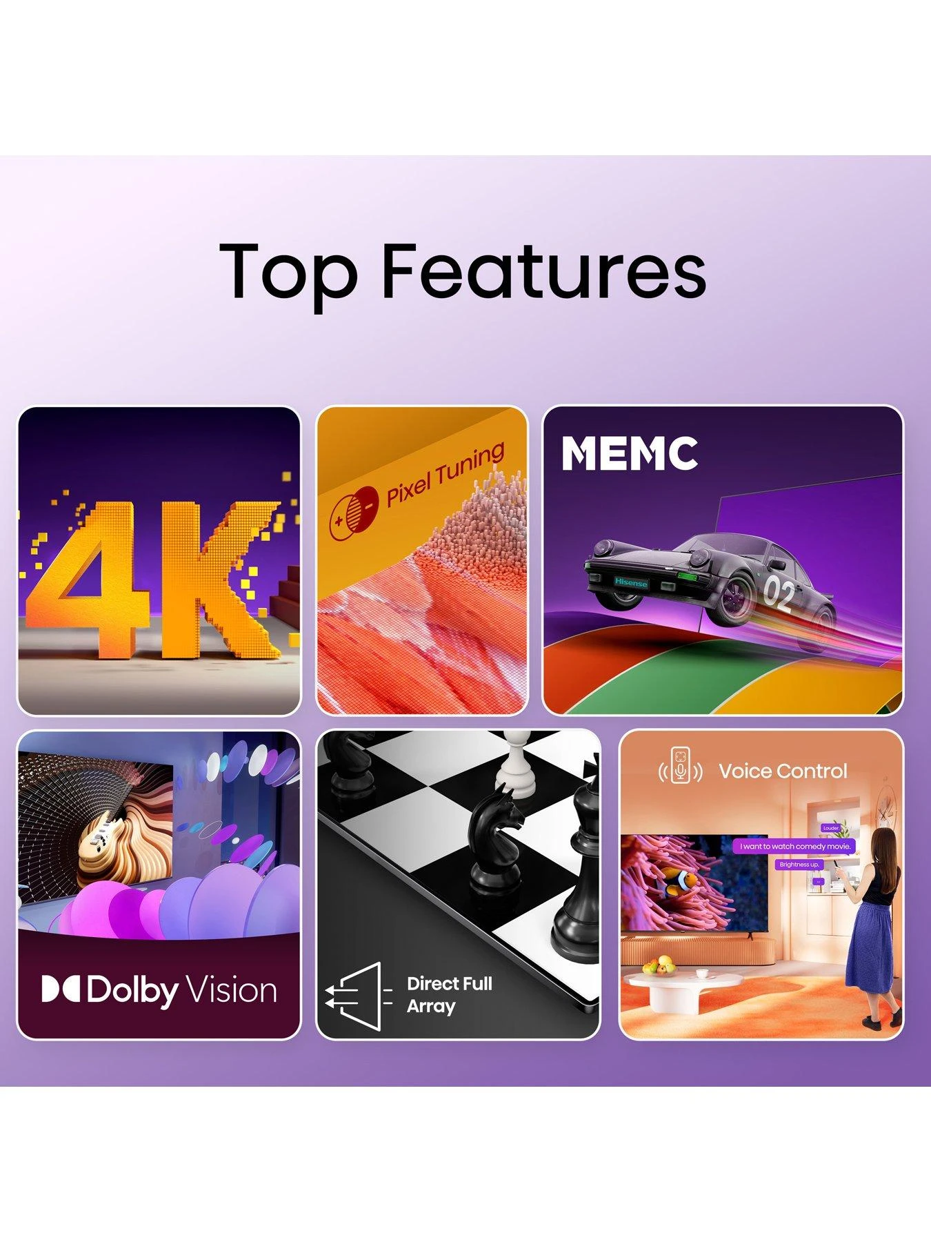 Hisense 58A6KTUK, 58 Inch, 4K Ultra HD, Smart TV - Image 5