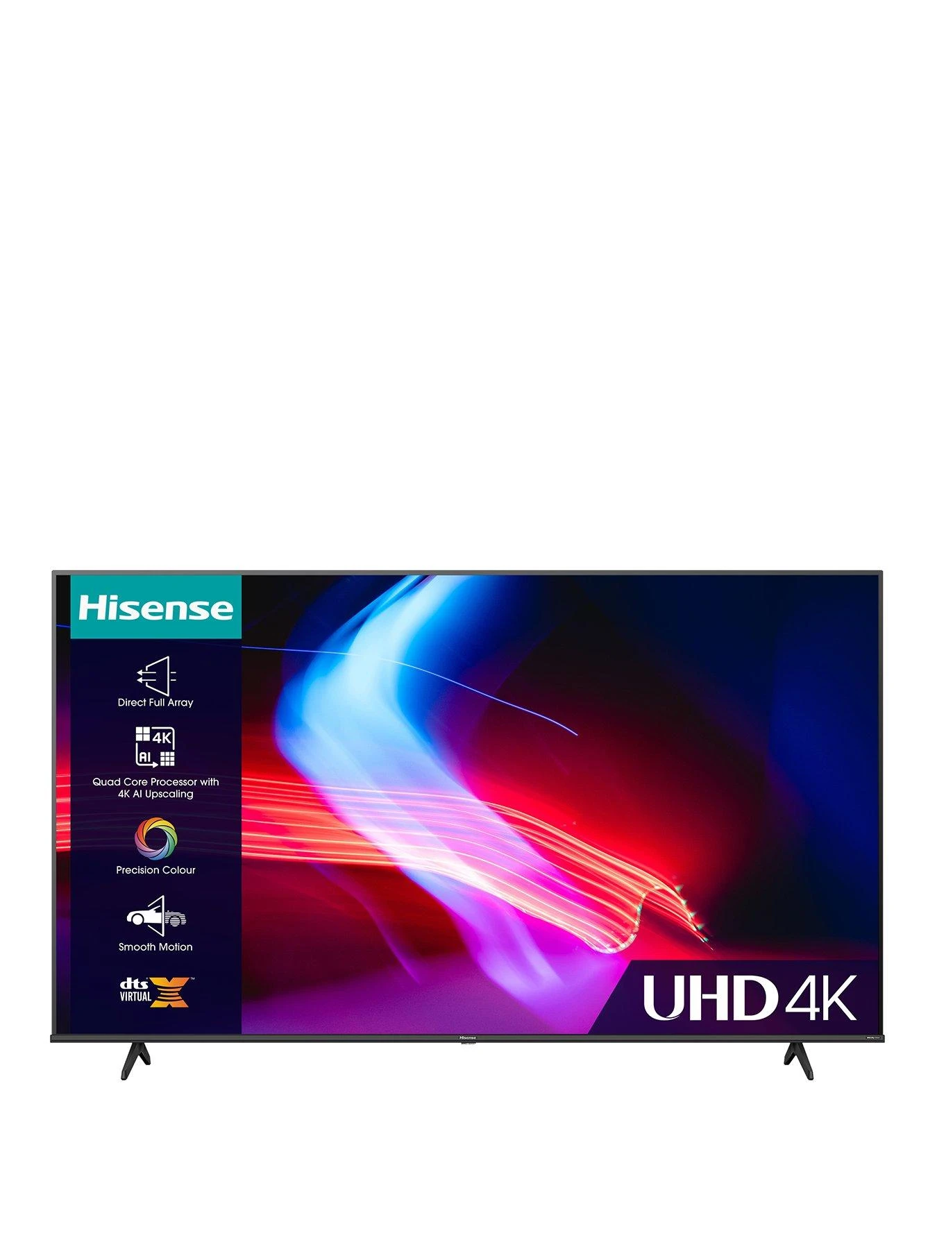 Hisense 43A6KTUK, 43 Inch, 4K Ultra HD, Smart TV
