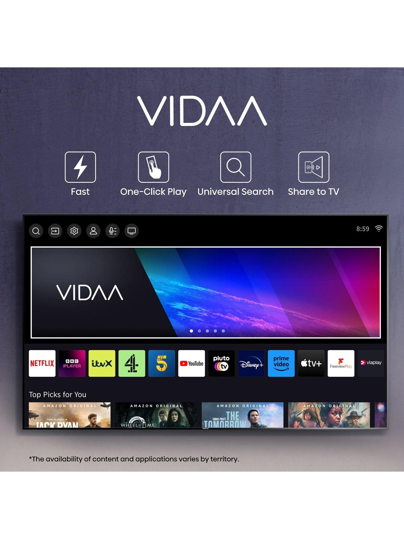 Hisense 65E7KQTUK, 65-inch, QLED, 4K Ultra HD, Smart TV - Image 4