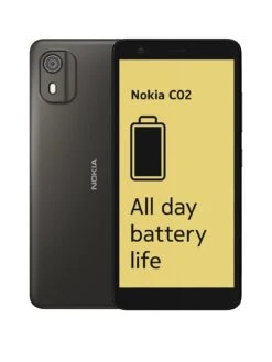 Nokia C02 32GB Storage, Dual SIM - Charcoal