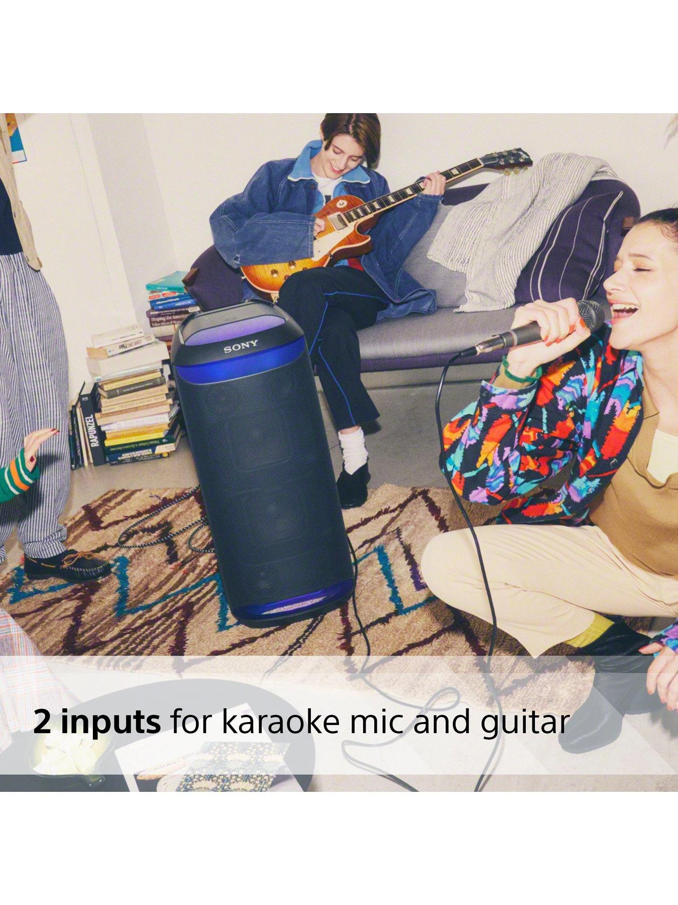 Sony SRS-XV800 Wireless Party Speaker With Powerful 360° Sound And MEGA BASS - 25 Hours Battery Life, Portable, Lighting, Karaoke - Black - Image 6