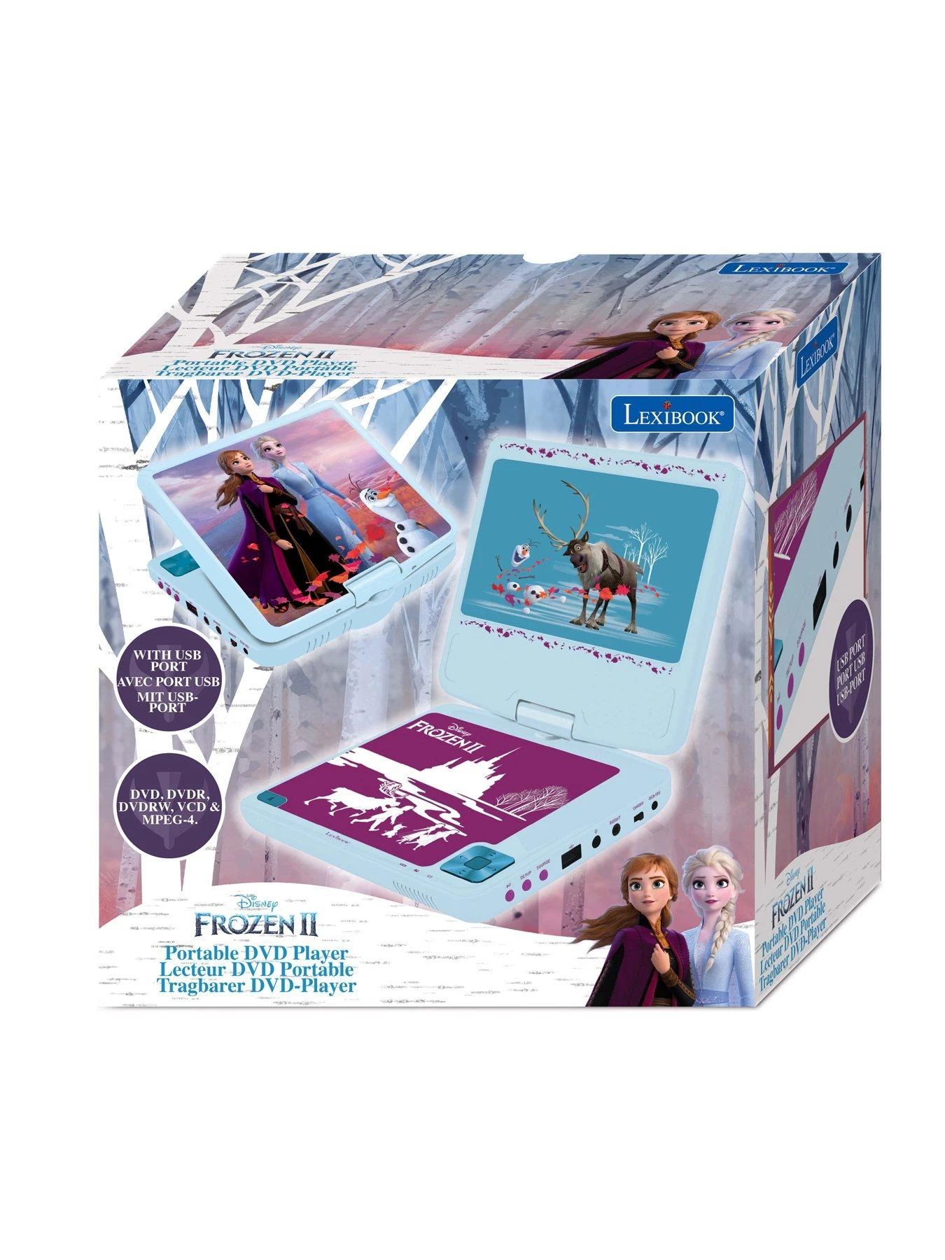 Disney Frozen Frozen Portable DVD Player 7" Rotative Screen With USB Port And Earphones - Image 4