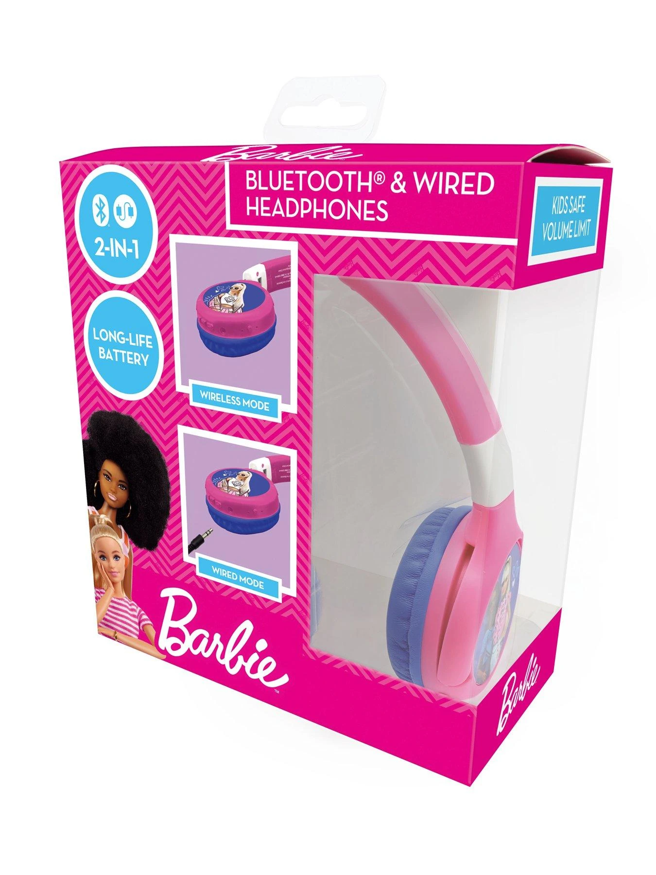 Barbie 2 In 1 Bluetooth And Wired Comfort Foldable Headphones With Kids Safe Volume - Image 6