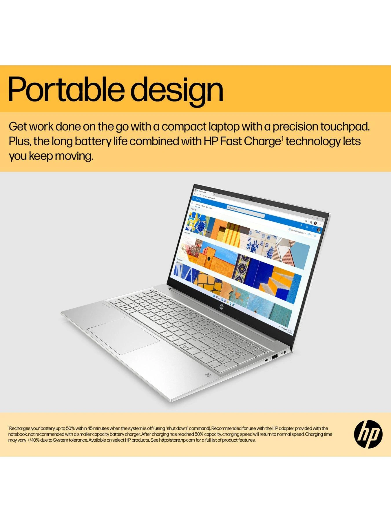 HP Pavilion 15-eh1028na, AMD Ryzen 7, 16GB RAM 512GB SSD, 15in Laptop - Silver - Image 5