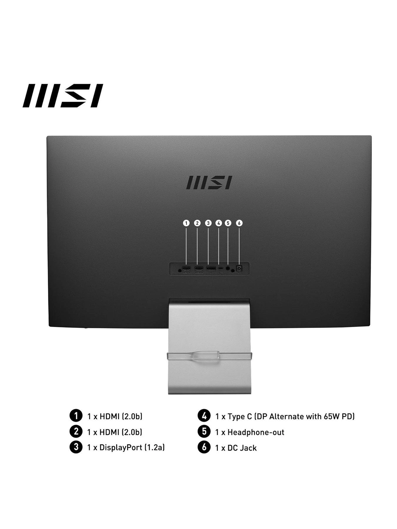 MSI Modern MD271UL 27 Inch 4K UHD Monitor - 60Hz, IPS, USB Type-C - Image 2