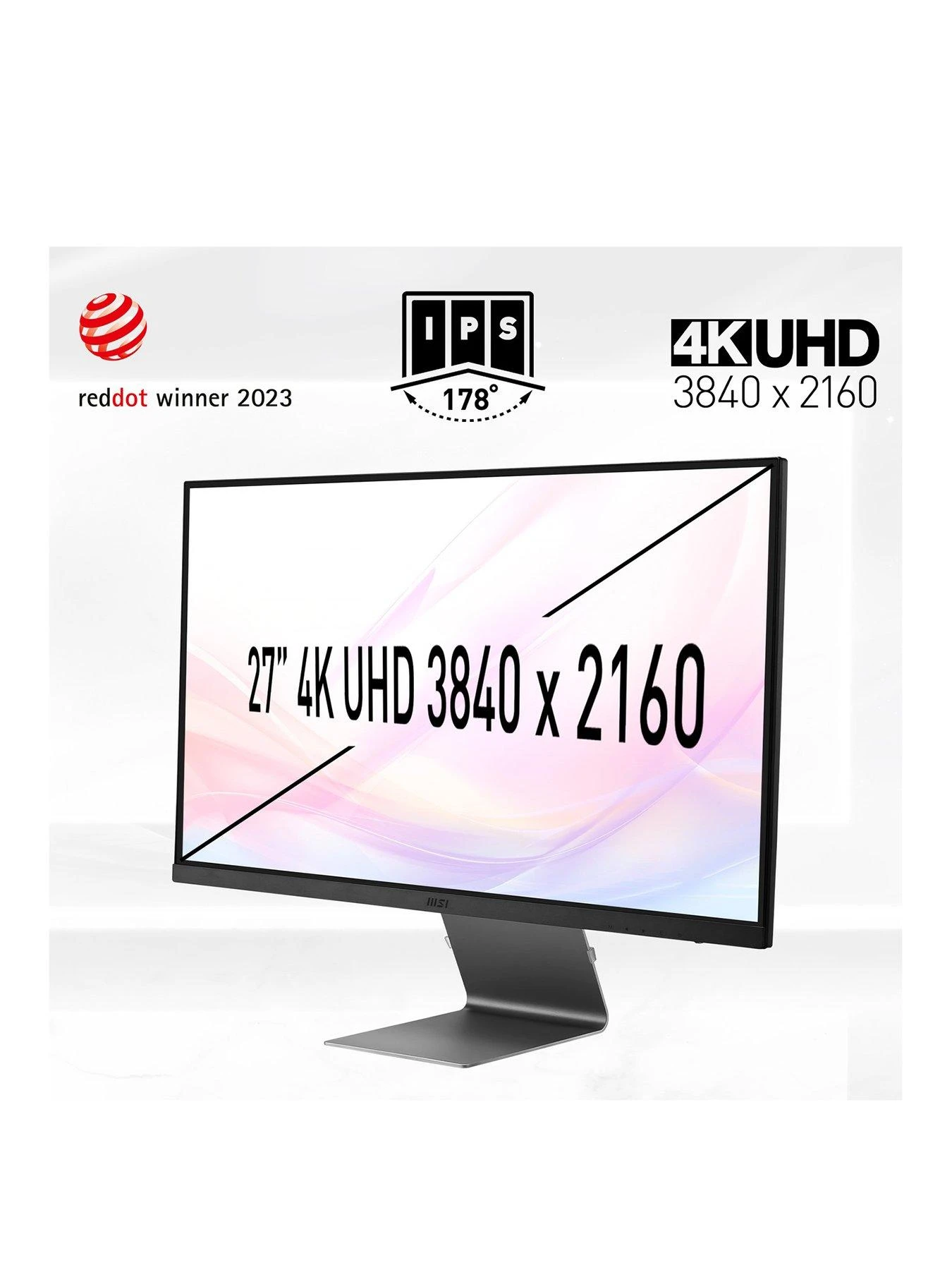 MSI Modern MD271UL 27 Inch 4K UHD Monitor - 60Hz, IPS, USB Type-C - Image 3