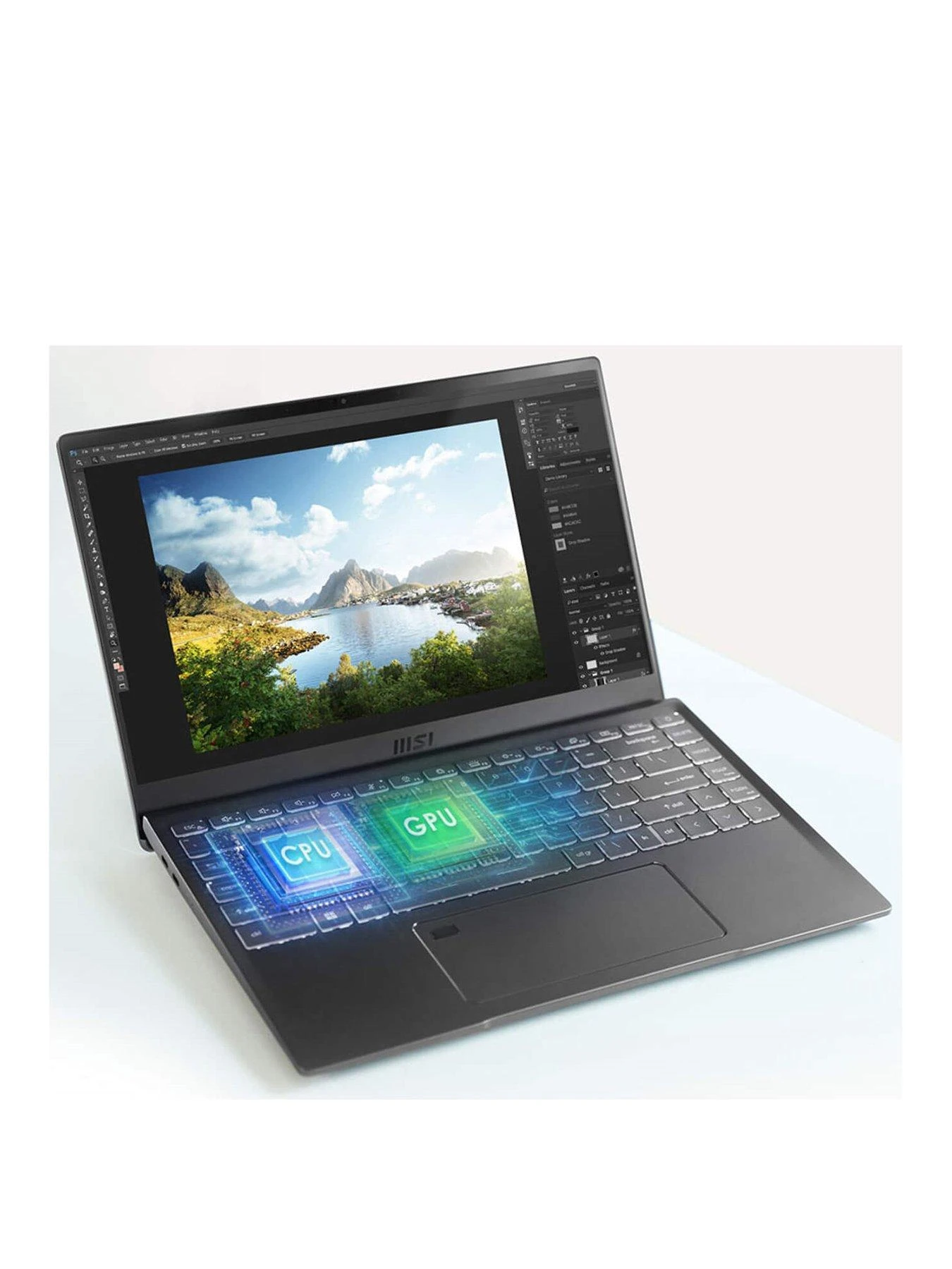 MSI Prestige 14H Laptop - 14in FHD, Intel Core I5, RTX 2050, 16GB RAM, 512GB SSD - Silver - Image 3