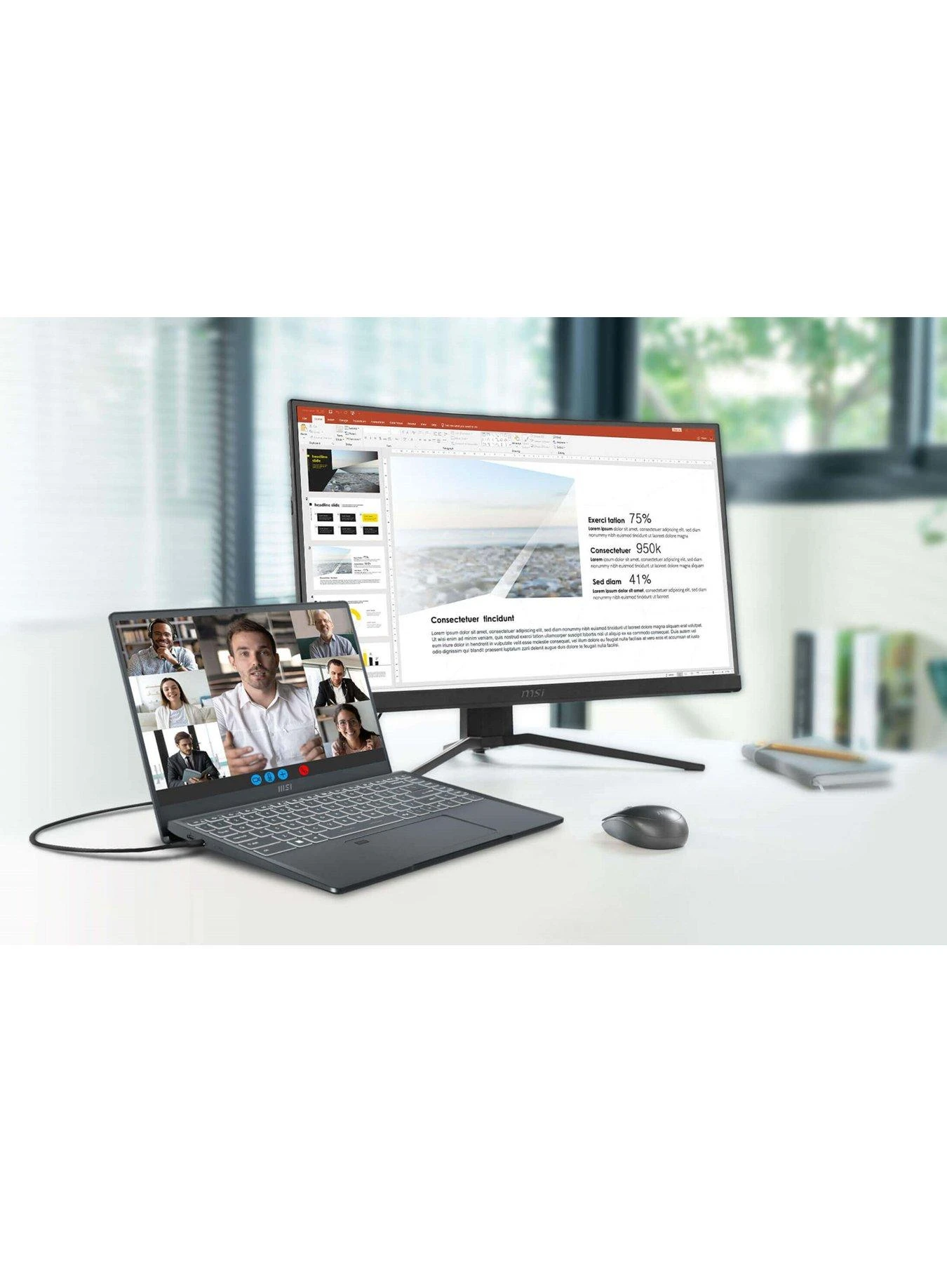 MSI Prestige 14H Laptop - 14in FHD, Intel Core I5, RTX 2050, 16GB RAM, 512GB SSD - Silver - Image 6