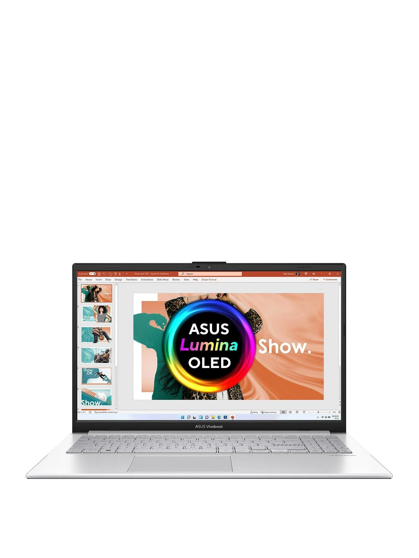 Asus Vivobook Go 15 OLED Laptop - 15.6in FHD, AMD Ryzen 5, 8GB RAM, 256GB SSD, E1504FA-L1669W, with Optional Microsoft 365 Family (1 Year) - Silver