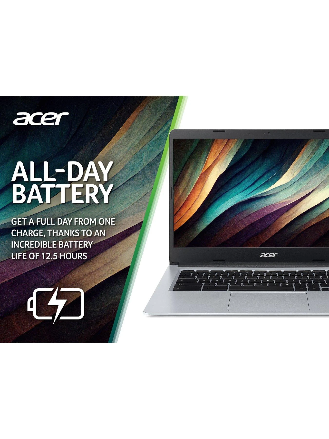 Acer Chromebook 314 Touch - 14in FHD, Intel Pentium Silver, 8GB RAM, 128GB SSD - Silver - Image 7