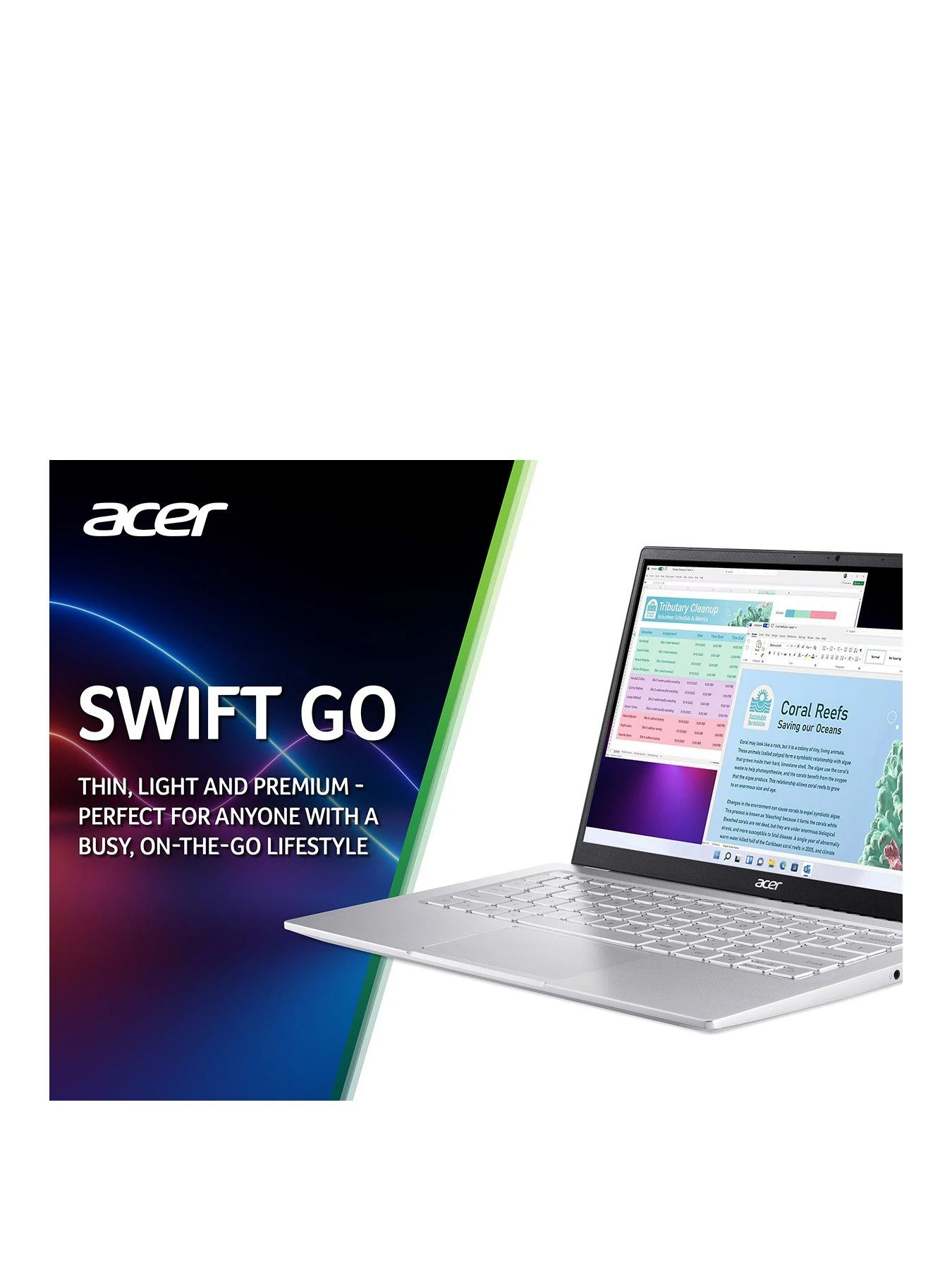 Acer Swift Go 14 Laptop - 14in FHD, AMD Ryzen 5, 8GB RAM, 512GB SSD - Image 3