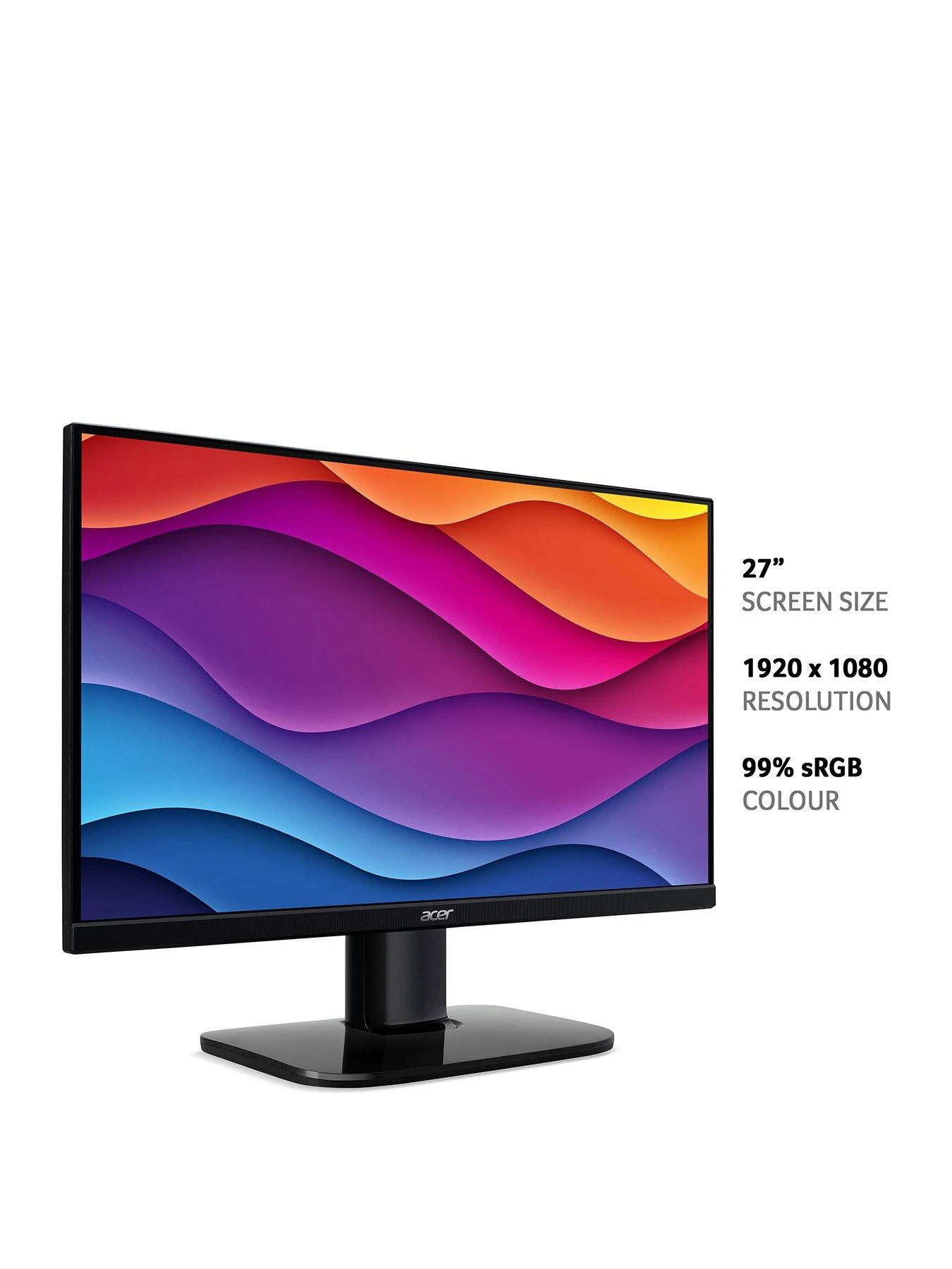 Acer KA272Ebi 27-inch Monitor - IPS Panel, FHD, 4ms, 100Hz, FreeSync, HDMI, VGA - Image 2