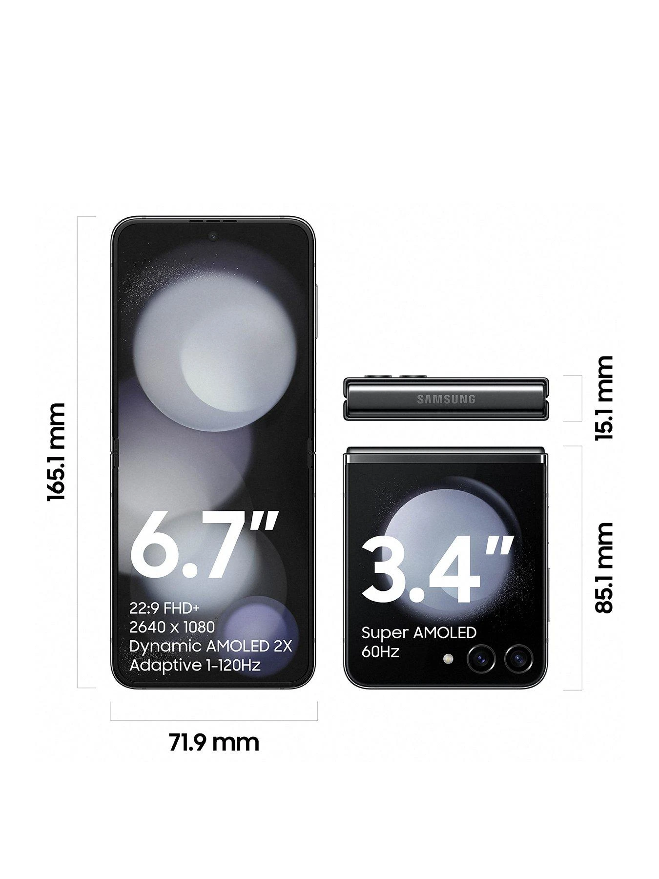 Samsung Galaxy Z Flip 5 - 256GB - Graphite With Buds2 Pro Black - Image 3