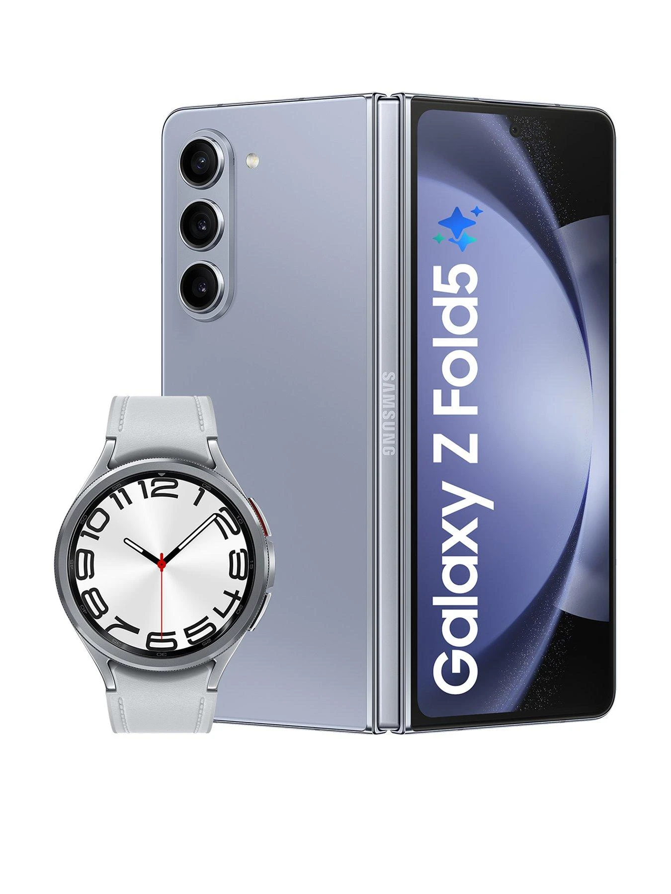Samsung Galaxy Z Fold 5 - 256GB - Icy Blue With Watch 6 Classic 47mm Silver