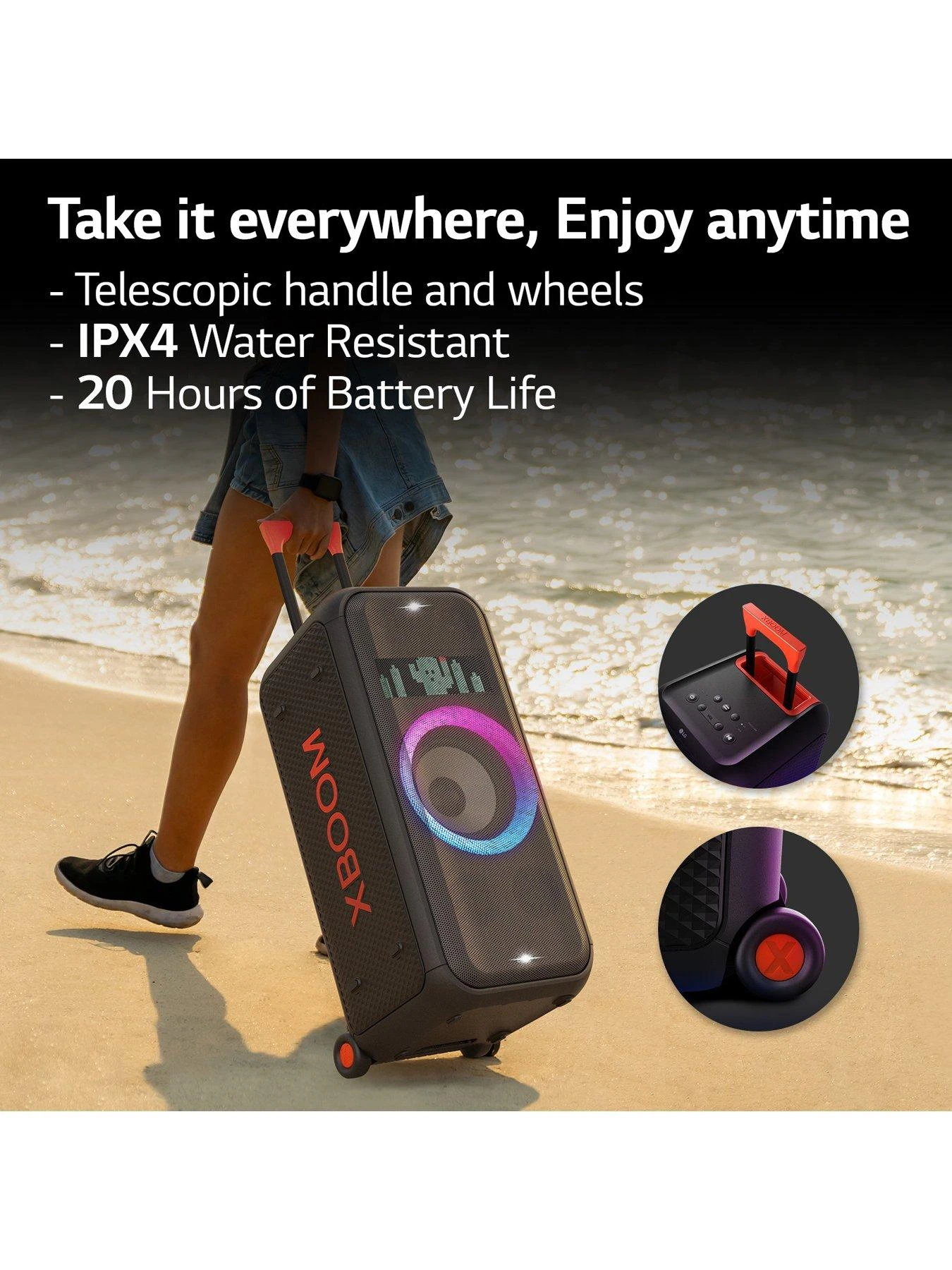 LG XBOOM XL7S Party Speaker With Customisable LED Display And Party Lighting - Image 5