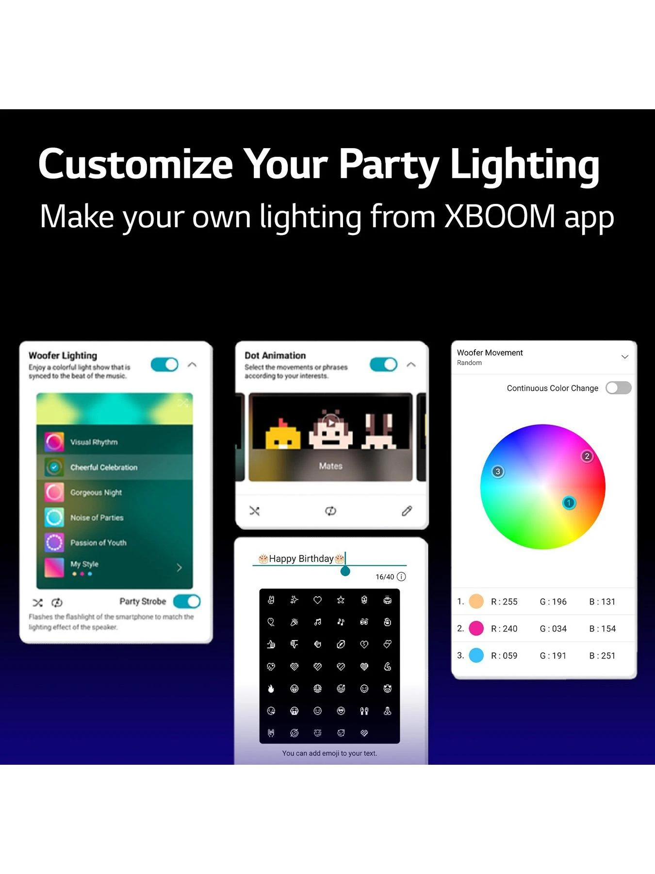 LG XBOOM XL7S Party Speaker With Customisable LED Display And Party Lighting - Image 7