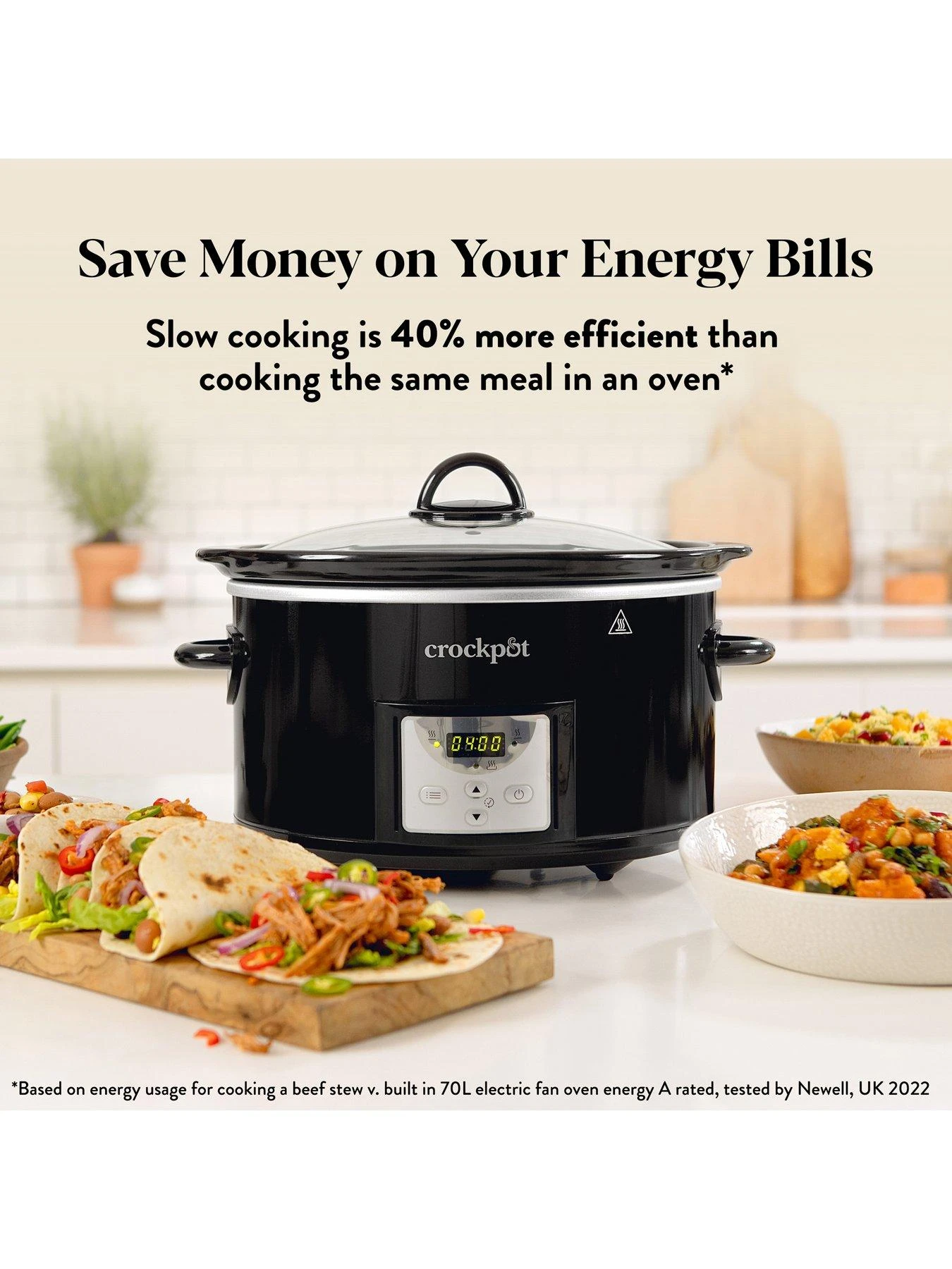 Crock-Pot Crockpot 3.5L Black Digital Slow Cooker - Image 5