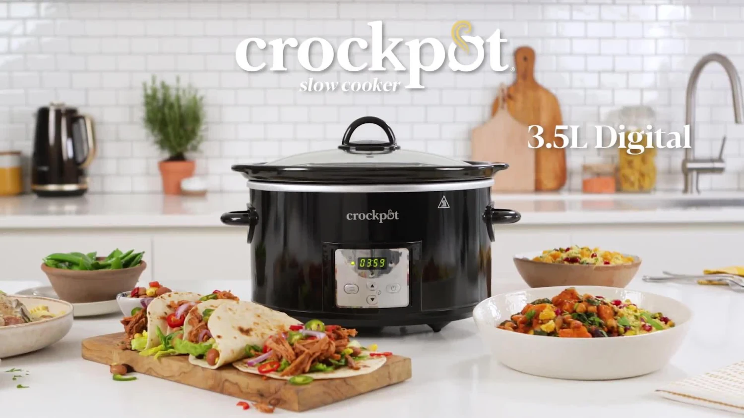 Crock-Pot Crockpot 3.5L Black Digital Slow Cooker - Image 8