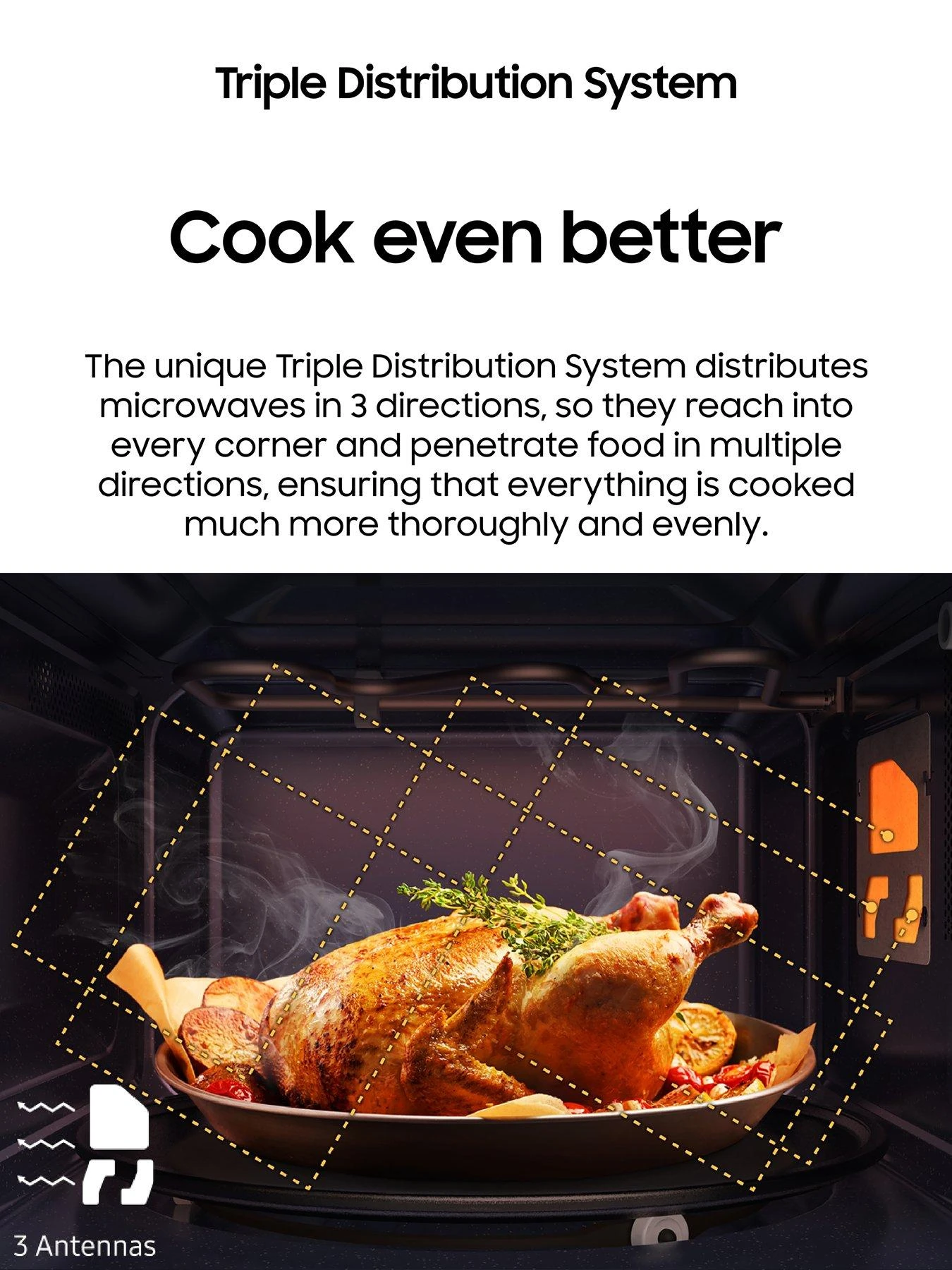 Samsung Bespoke MS23T5018AE/EU 23L Solo Microwave - White - Image 4