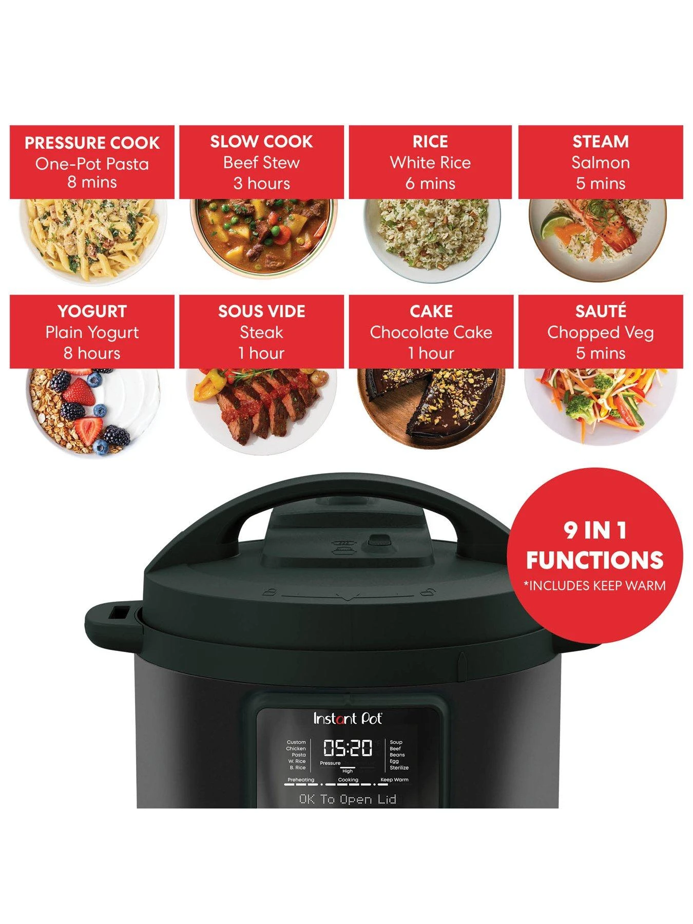 Instant Pot Duo Plus 6, 9-in-1 Whisper Quiet Electric Pressure Cooker - Image 2