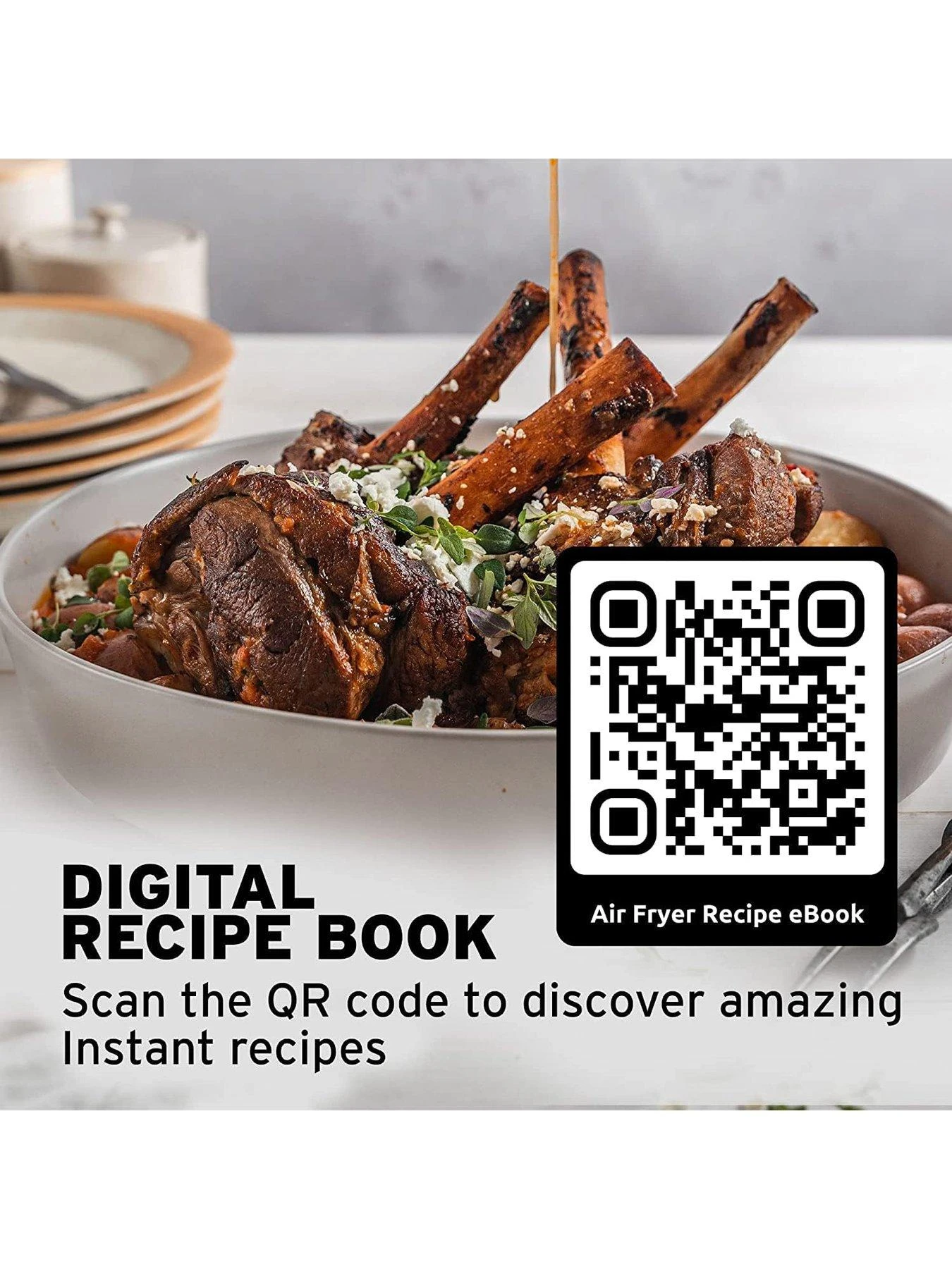 Instant Vortex Plus VersaZone Air Fryer, Black 8.5L- Air Fry, Bake, Roast, Grill, Dehydrate & Reheat - Image 6