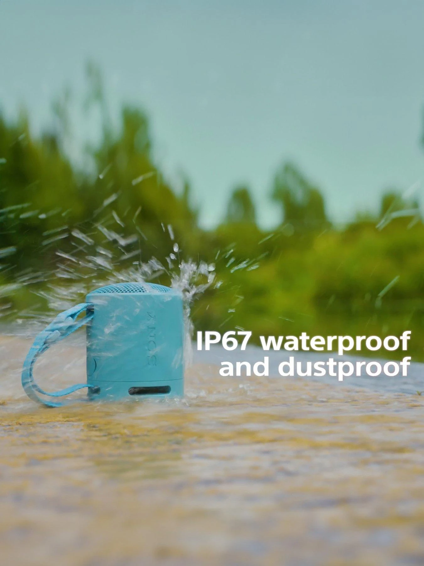 Sony SRS-XB100 - Wireless Bluetooth Portable Speaker, Durable IP67 Waterproof & Dustproof, 16 Hour Battery, Eco, Outdoor And Travel In Black - Image 4