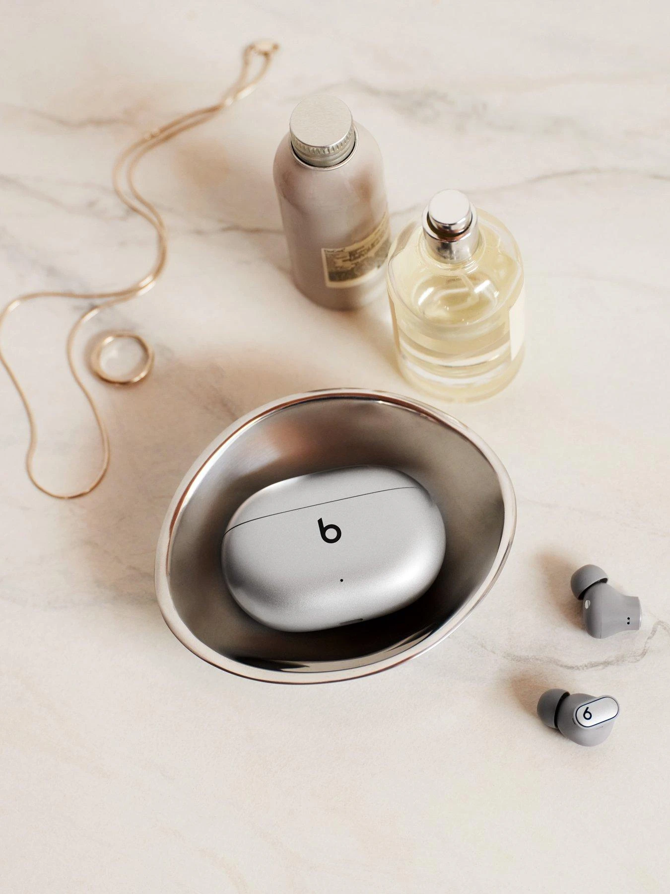 Beats Studio Buds + - True Wireless Noise Cancelling Earbuds - Cosmic Silver - Image 7