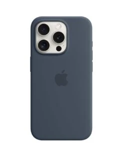 Apple IPhone 15 Pro Silicone Case With MagSafe - Storm Blue