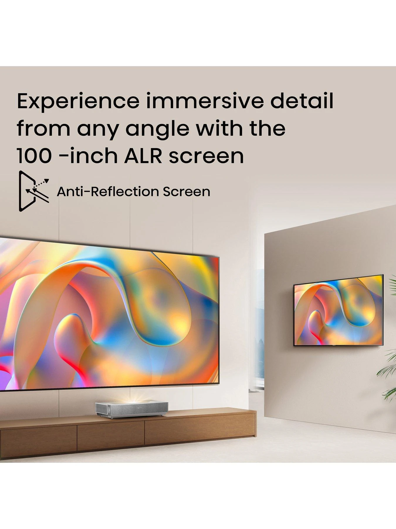 Hisense 100L5H 100-inch 4K Ultra Short Throw Laser TV - supports Dolby Atmos, Dolby Vision HDR/HDR10/HLG & Alexa & Freeview Play (Screen Included) - Image 6