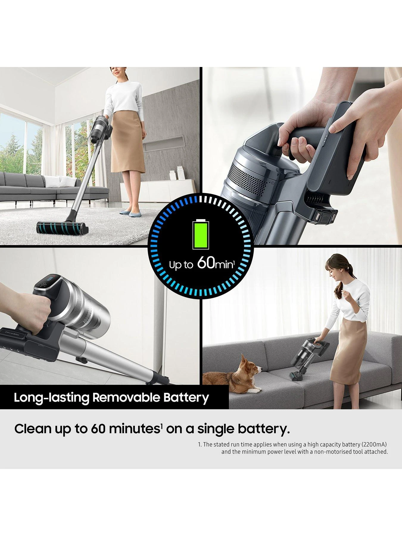 Samsung Jet 85 Pet Max 210W Cordless Vacuum Cleaner With Pet Tool+ - Woody Green - Image 5