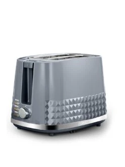 Tower T20082GRY Solitaire 2-Slice Toaster 850W - Grey With Chrome Accents