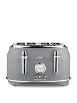 Tower T20065GRY Renaissance 4-Slice Toaster - Grey