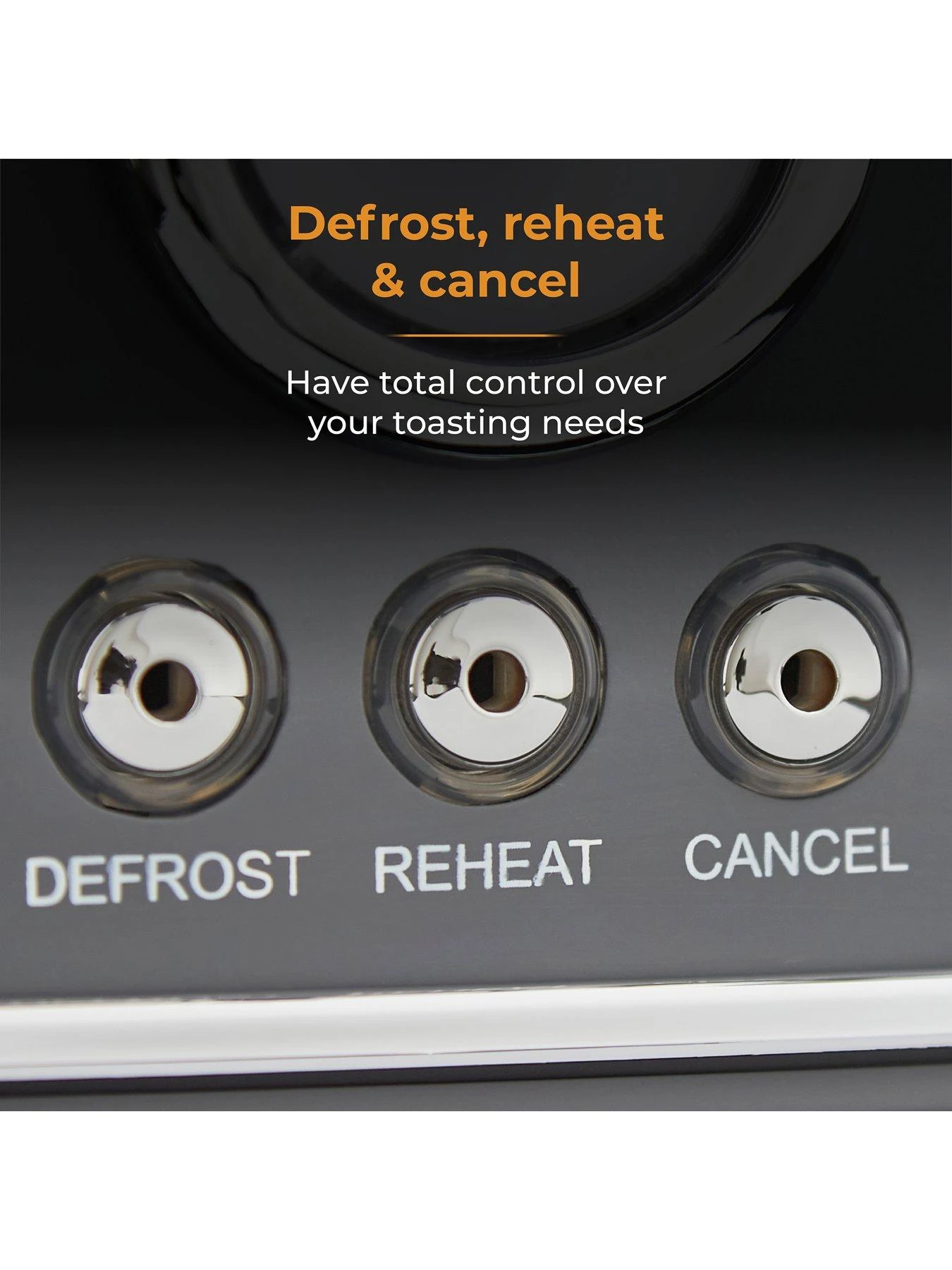 Tower T20065GRY Renaissance 4-Slice Toaster - Grey - Image 4