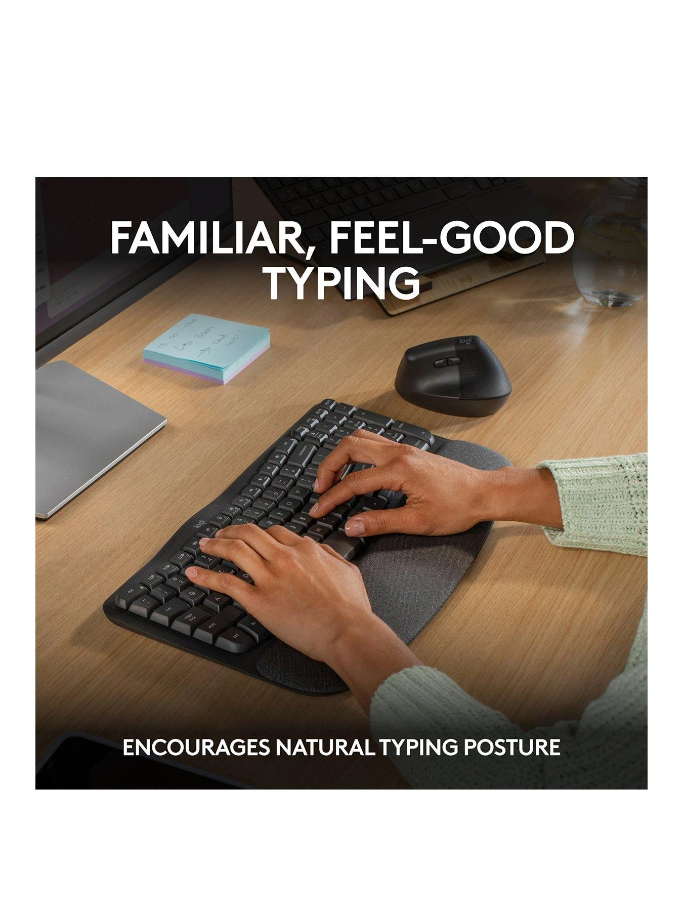 Logitech Wave Ergonomic Keys - Graphite - Image 3